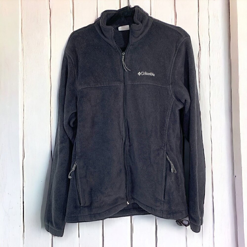 Columbia Women's Benton Springs Zip Front Fleece Jacket Black Size Large WM3220